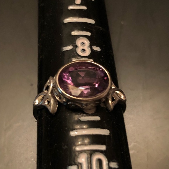 Handmade by HM Simon Jewelry - 1.25cts Natural Amethyst Sterling Silver Ring